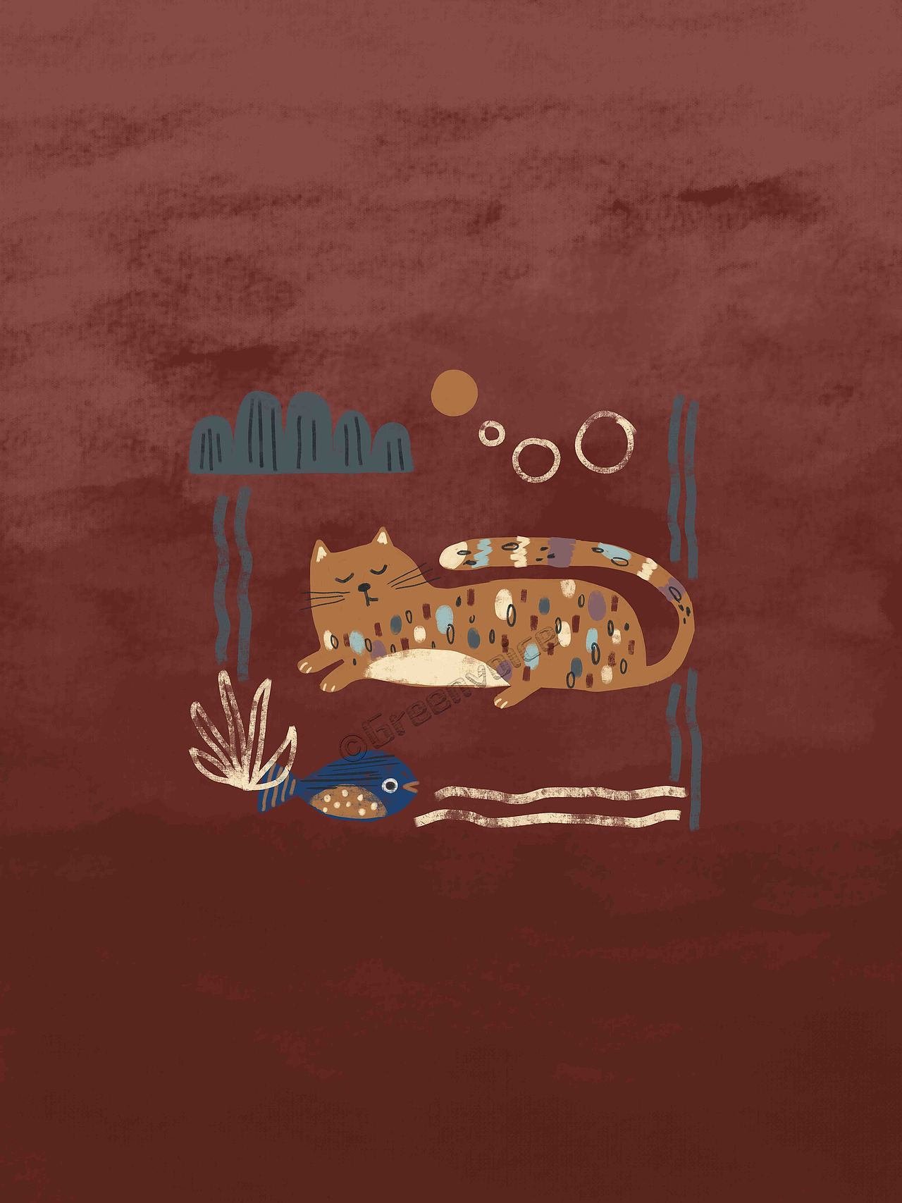 岸知，水不知（图ZNDA1NjEzNTgw） - 商业插画 - 站酷设计师绿瓷叮叮原创素材 - 站酷ZCOOL