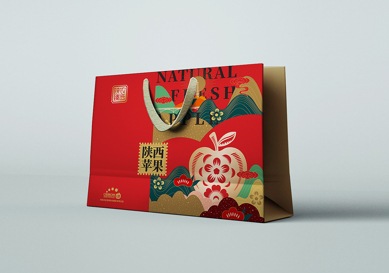 陕西苹果礼（图ZNDA1NjE2MDEy） - 包装 - 站酷设计师艺源粟设计原创素材 - 站酷ZCOOL