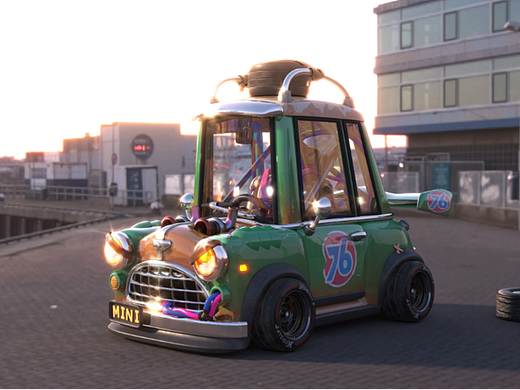 Mini(开车的钢铁侠)（个人主页-ZNzM0Njc3Njg=） - 机械/交通 - 站酷设计师Shaun小羊原创素材 - 站酷ZCOOL