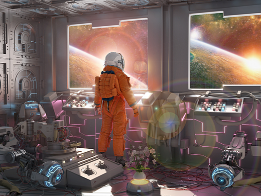 遥望太空（瞎拼）（个人主页-ZNzM0Njc4NzI=） - 场景 - 站酷设计师Shaun小羊原创素材 - 站酷ZCOOL