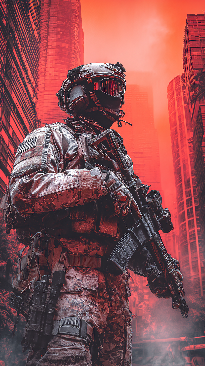 一组人物原型设计之红色警戒美国大兵（图ZNDA1NjMyNjI0） - AI作品 - 站酷设计师斗神俊俊原创素材 - 站酷ZCOOL