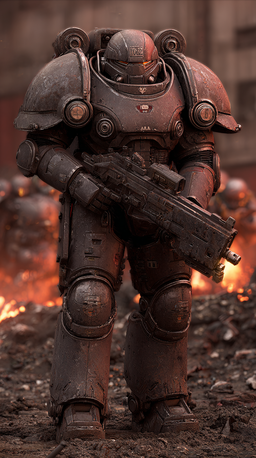 一组人物原型设计之红色警戒重装士兵（图ZNDA1NjMyNzgw） - AI作品 - 站酷设计师斗神俊俊原创素材 - 站酷ZCOOL