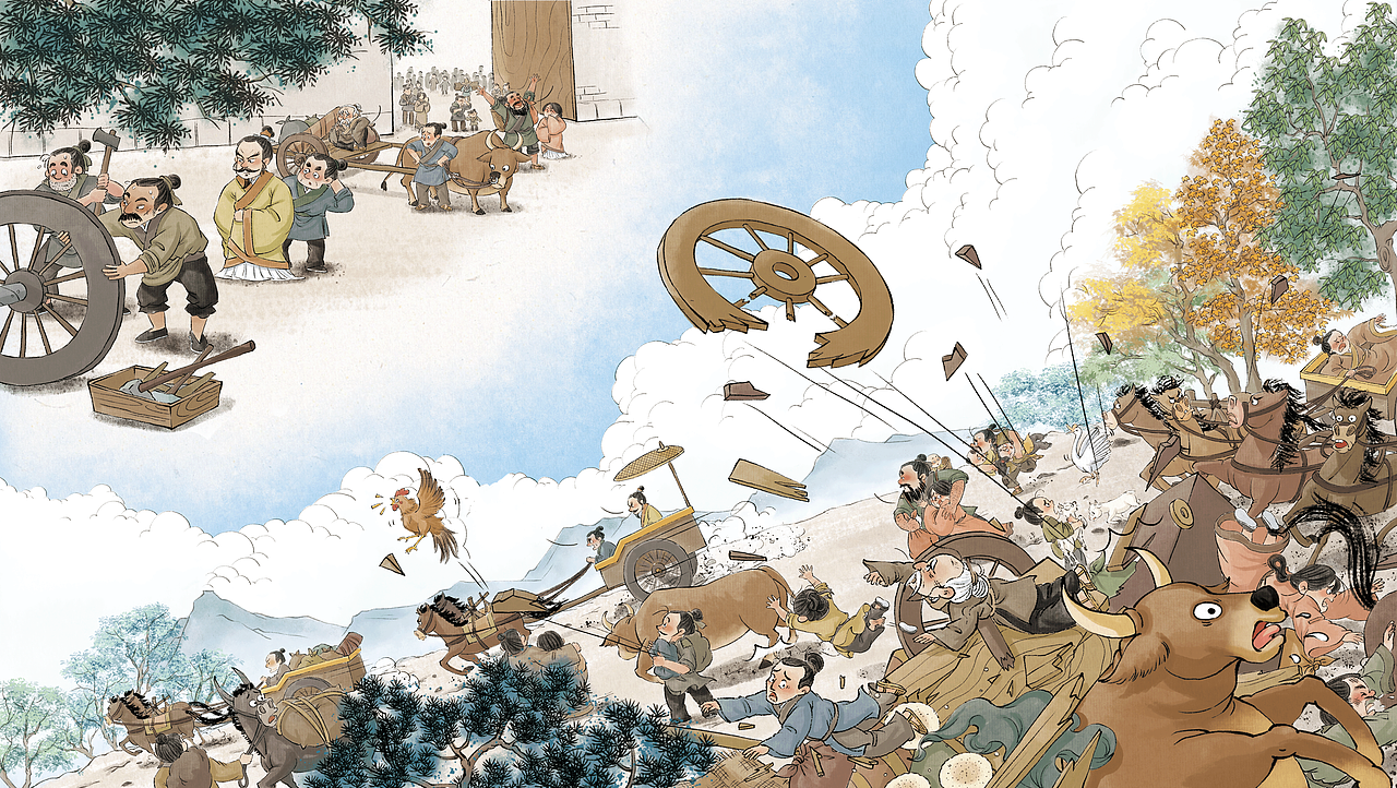 史记系列绘本（一）（图ZNDA1NjMzNjI4） - 绘本 - 站酷设计师陈楠MUtouNAN原创素材 - 站酷ZCOOL