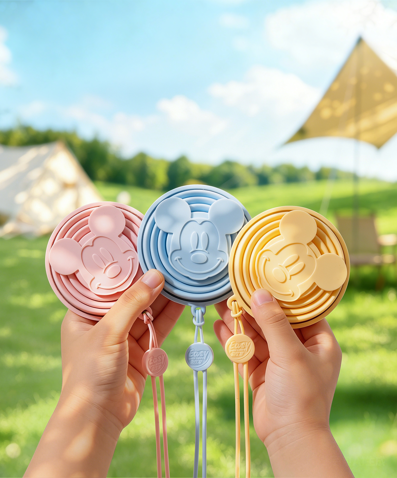 米奇露营折叠杯-【创意拍摄】(图ZNDA1NjMzODM2) - 产品摄影 - 站酷设计师甯宇原创素材 - 站酷ZCOOL