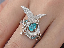 18k白金飞鸟戒指｜指尖的仲夏夜之梦✨