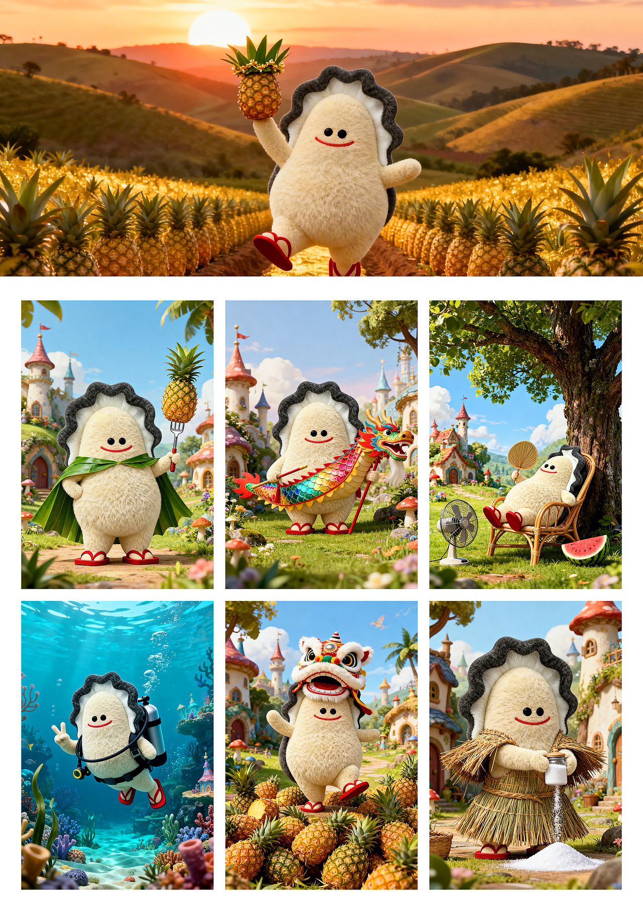 湛江生蚝IP-蚝劲秋HaoGingChow（图ZNDA1NjM3MDcy） - 商业插画 - 站酷设计师aaaamieya原创素材 - 站酷ZCOOL