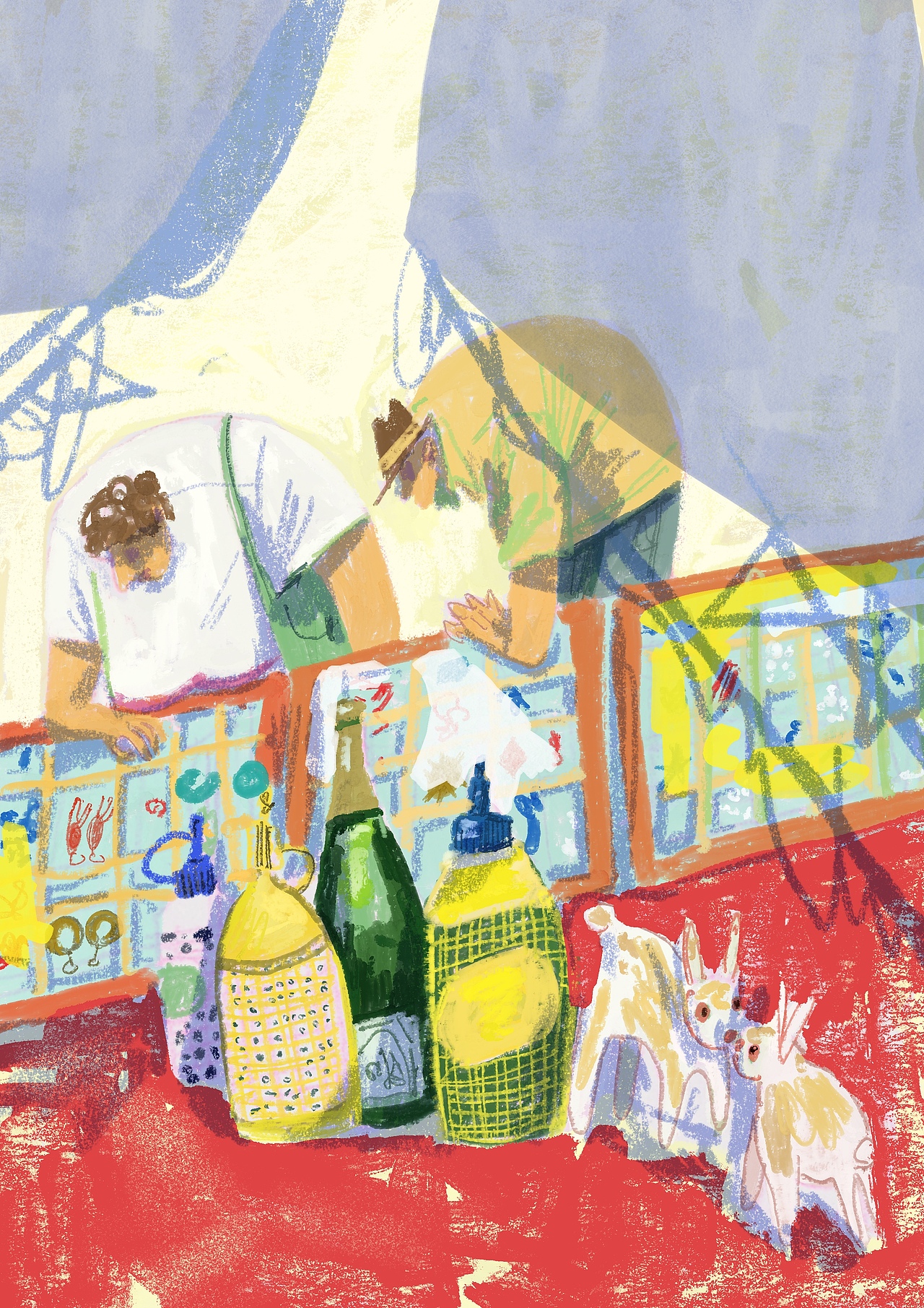 逛一逛二手集市 - 我生活的城市,塞维利亚（图ZNDA1NjM5NTc2） - 商业插画 - 站酷设计师驼驼涂涂原创素材 - 站酷ZCOOL