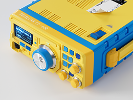 亮調(diào)復(fù)古收音機(jī)渲染