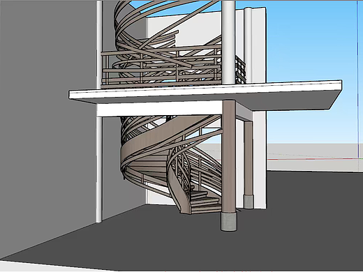 异形楼梯设计 建模  效果展示