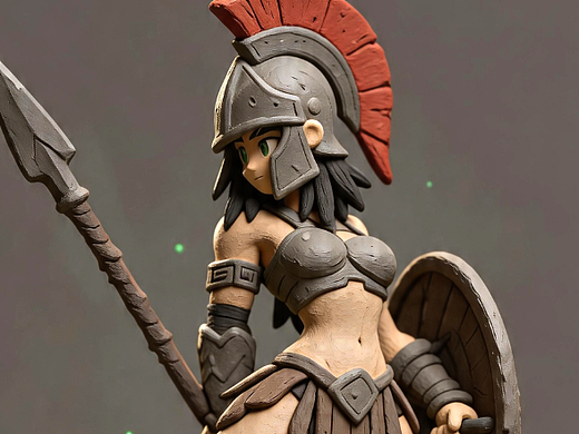 泥塑手办亚马逊女战士