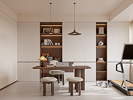 宋氏美学新中式风格客餐厅卧室效果图表现