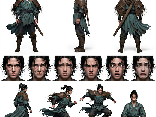 《庙门避雨》人设/场景/分镜