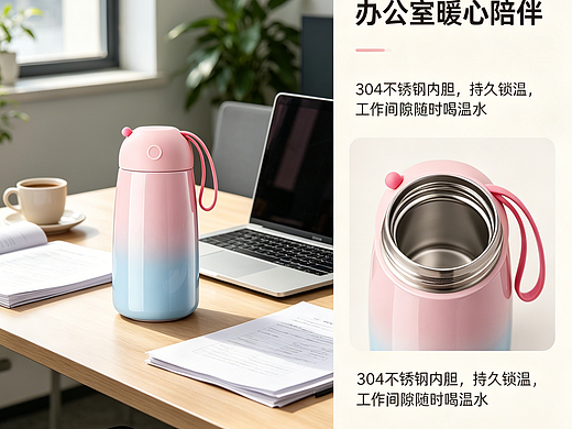 保温杯AI生成详情