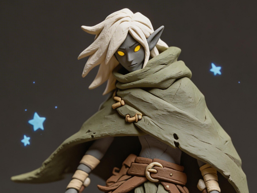 泥塑手办暗精灵猎杀者