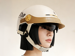 夏日帽檐头盔详情页