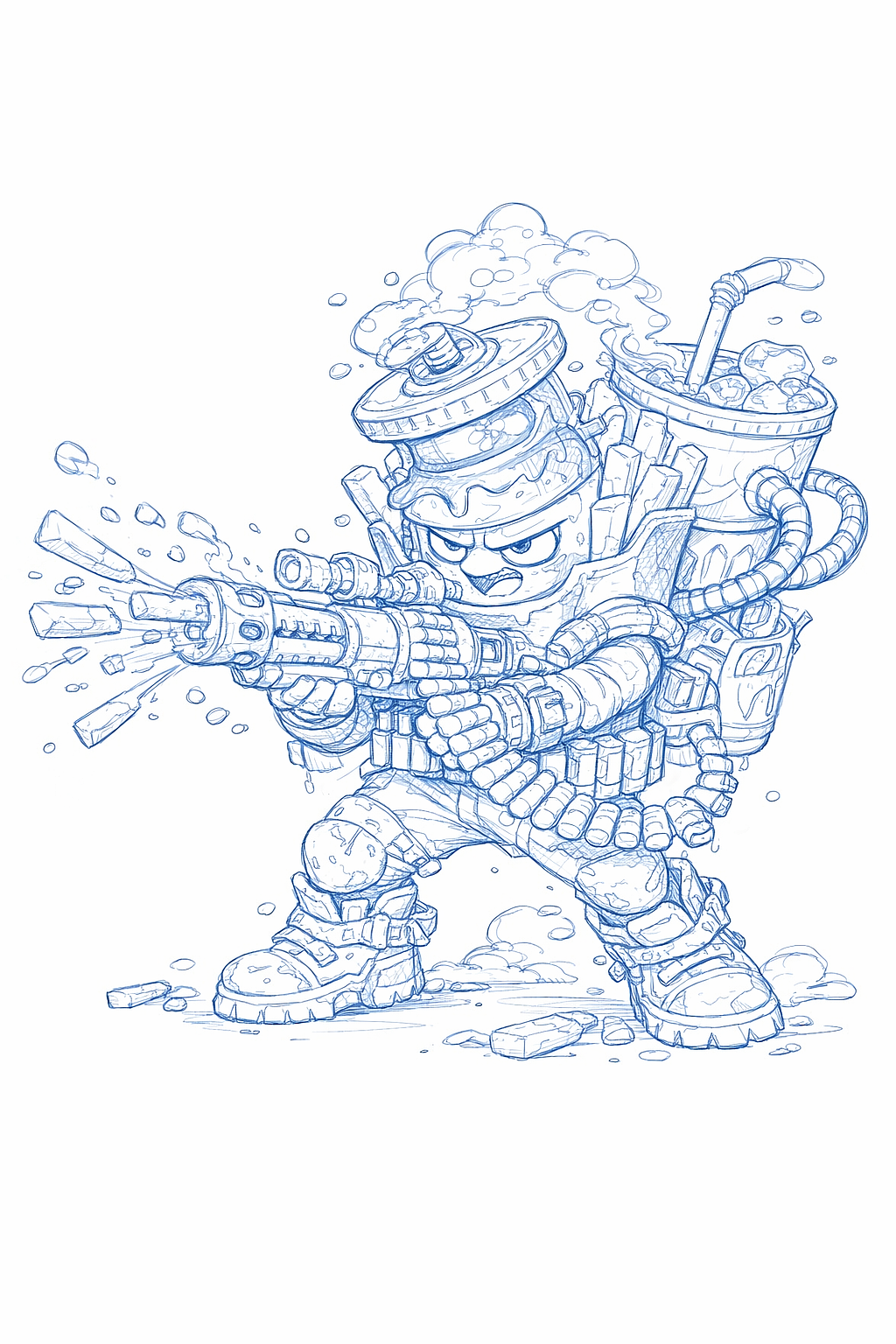 薯条突击兵（图ZNDA1NjcxOTY4） - IP形象 - 站酷设计师肌肉霸霸_ZZ原创素材 - 站酷ZCOOL