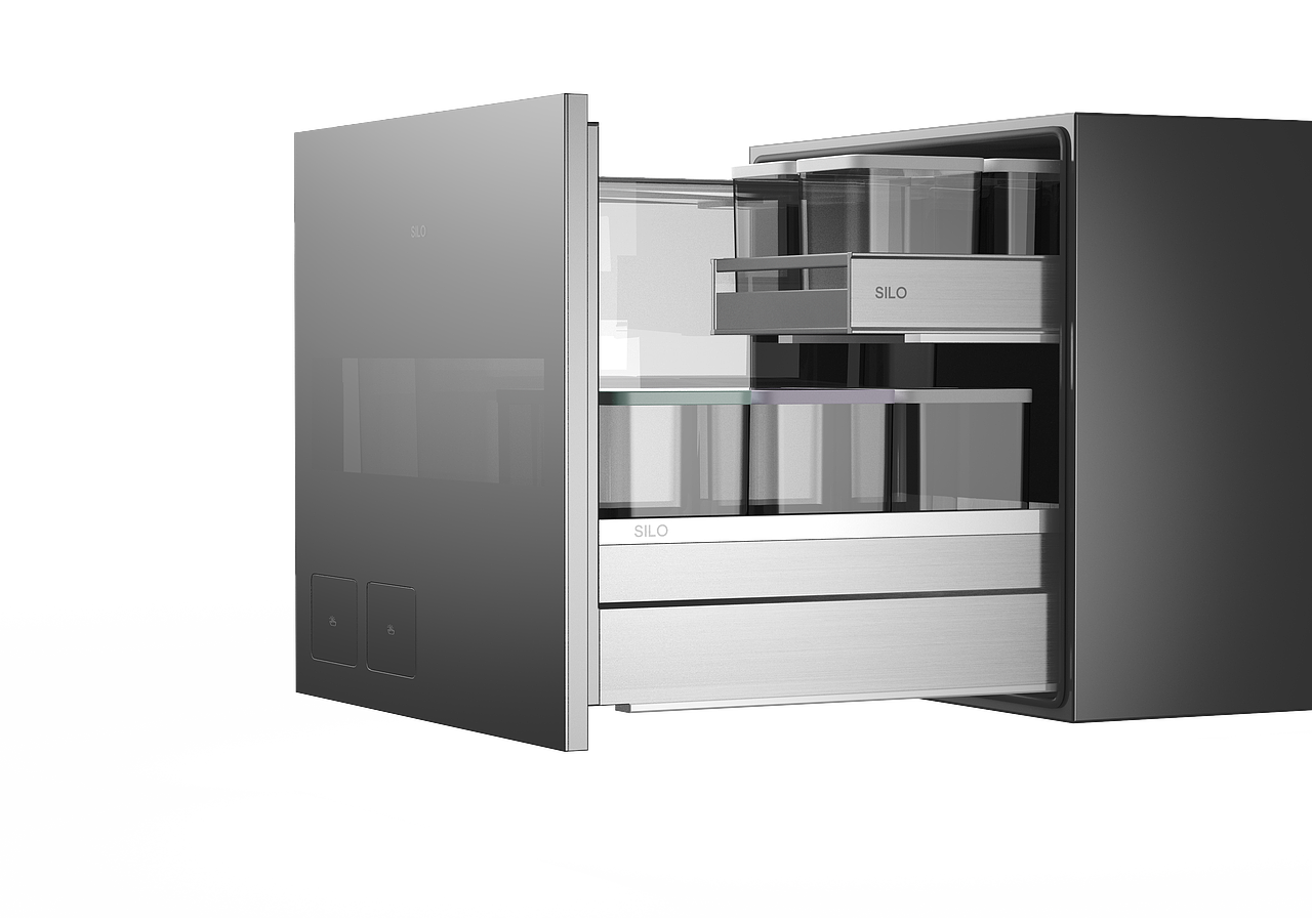 SILO厨房智能抽屉式粮仓（图ZNDA1Njc2NzEy） - 生活用品 - 站酷设计师Quinn_YiKang原创素材 - 站酷ZCOOL