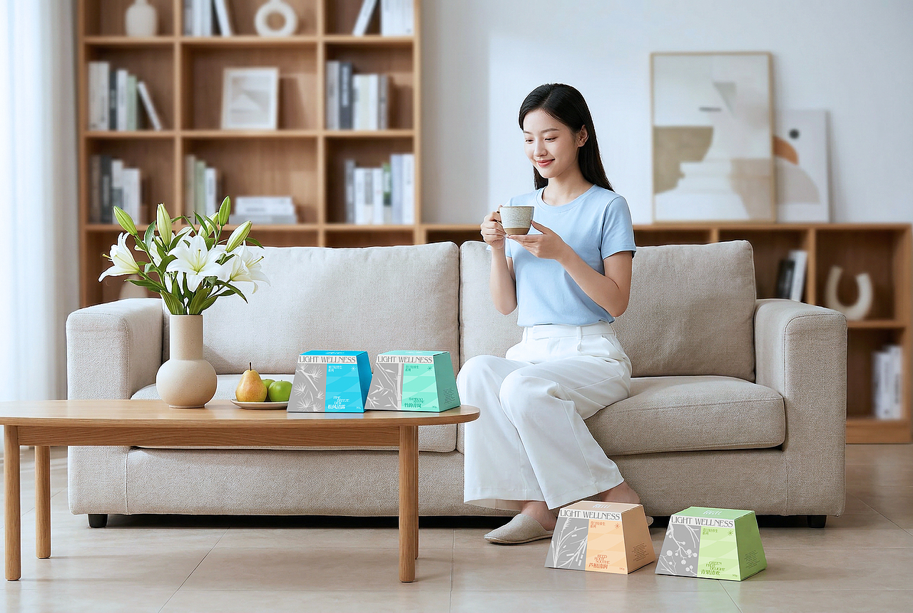 轻养东方｜青汀轻养生系列，年轻态养生茶包装视觉系统（图ZNDA1Njc4NTc2） - 包装 - 站酷设计师海棠梨Pear原创素材 - 站酷ZCOOL