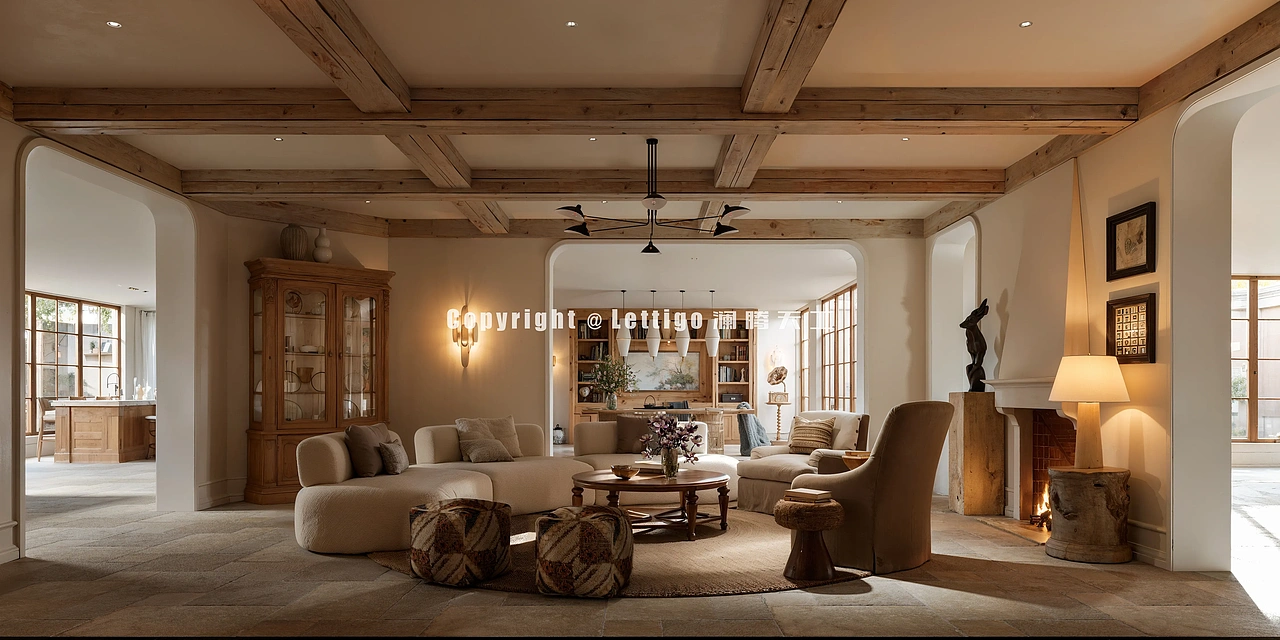 美式自然风别墅（图ZNDA1Njc5ODg4） - 家装设计 - 站酷设计师澜腾天工表现李工原创素材 - 站酷ZCOOL