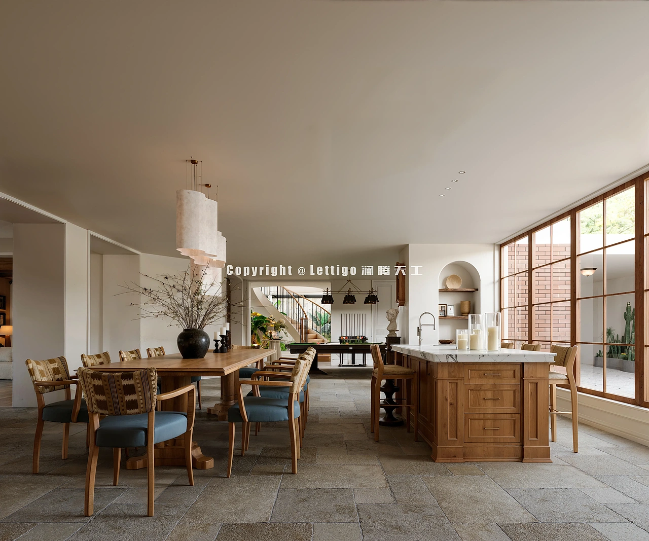 美式自然风别墅（图ZNDA1Njc5OTI4） - 家装设计 - 站酷设计师澜腾天工表现李工原创素材 - 站酷ZCOOL