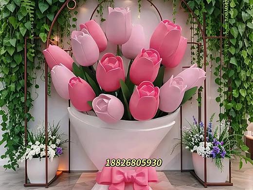 大型仿真郁金香花束雕塑