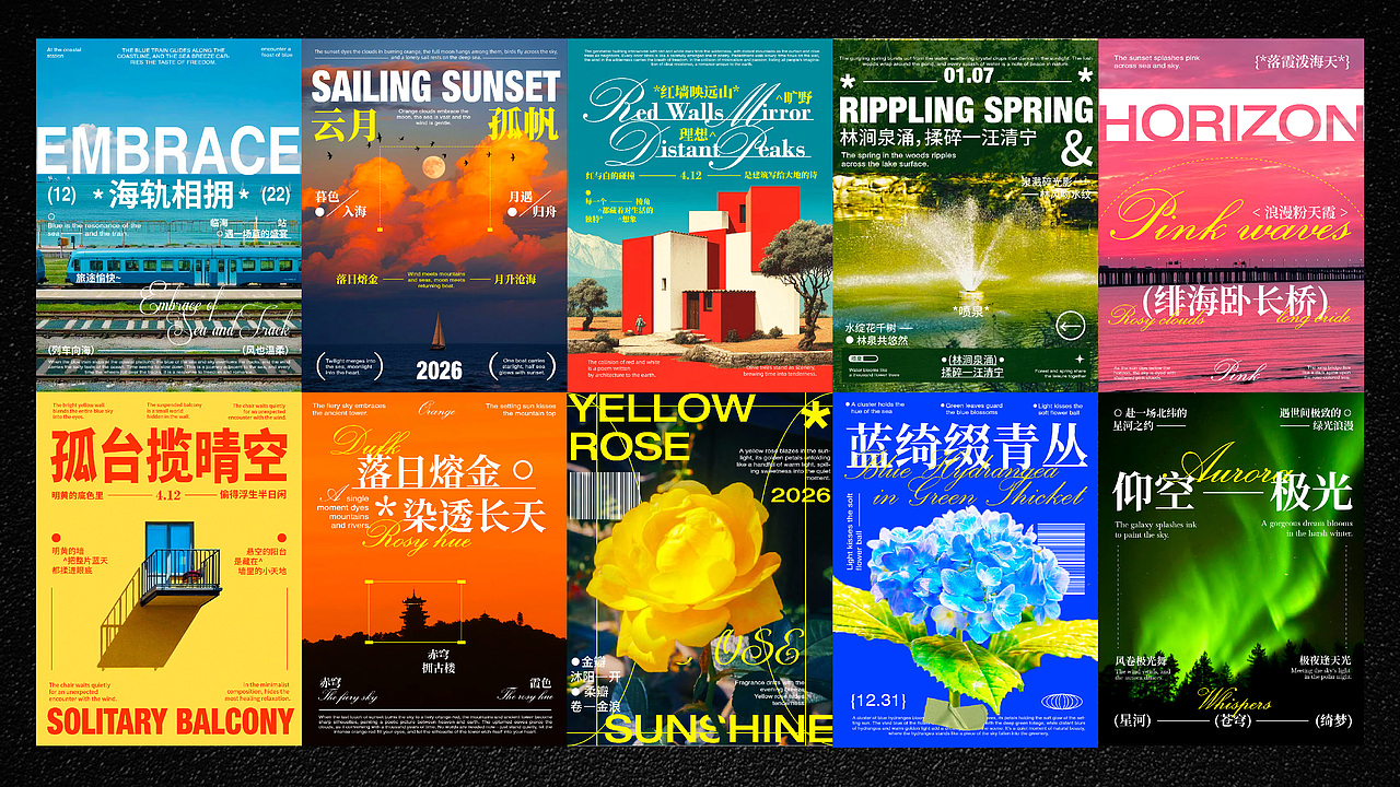 花式景物风格海报设计 | 浪课江湖（图ZNDA1Njg0MTUy） - 海报 - 站酷设计师浪课江湖原创素材 - 站酷ZCOOL