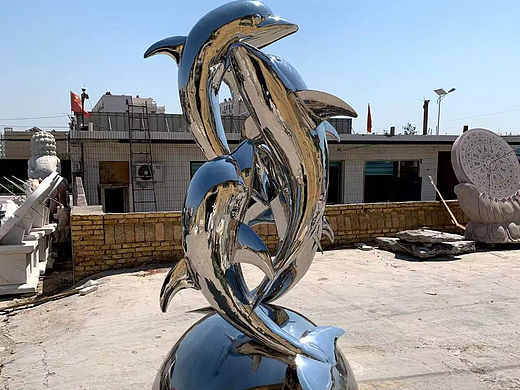不锈钢海豚雕塑设计制作公司