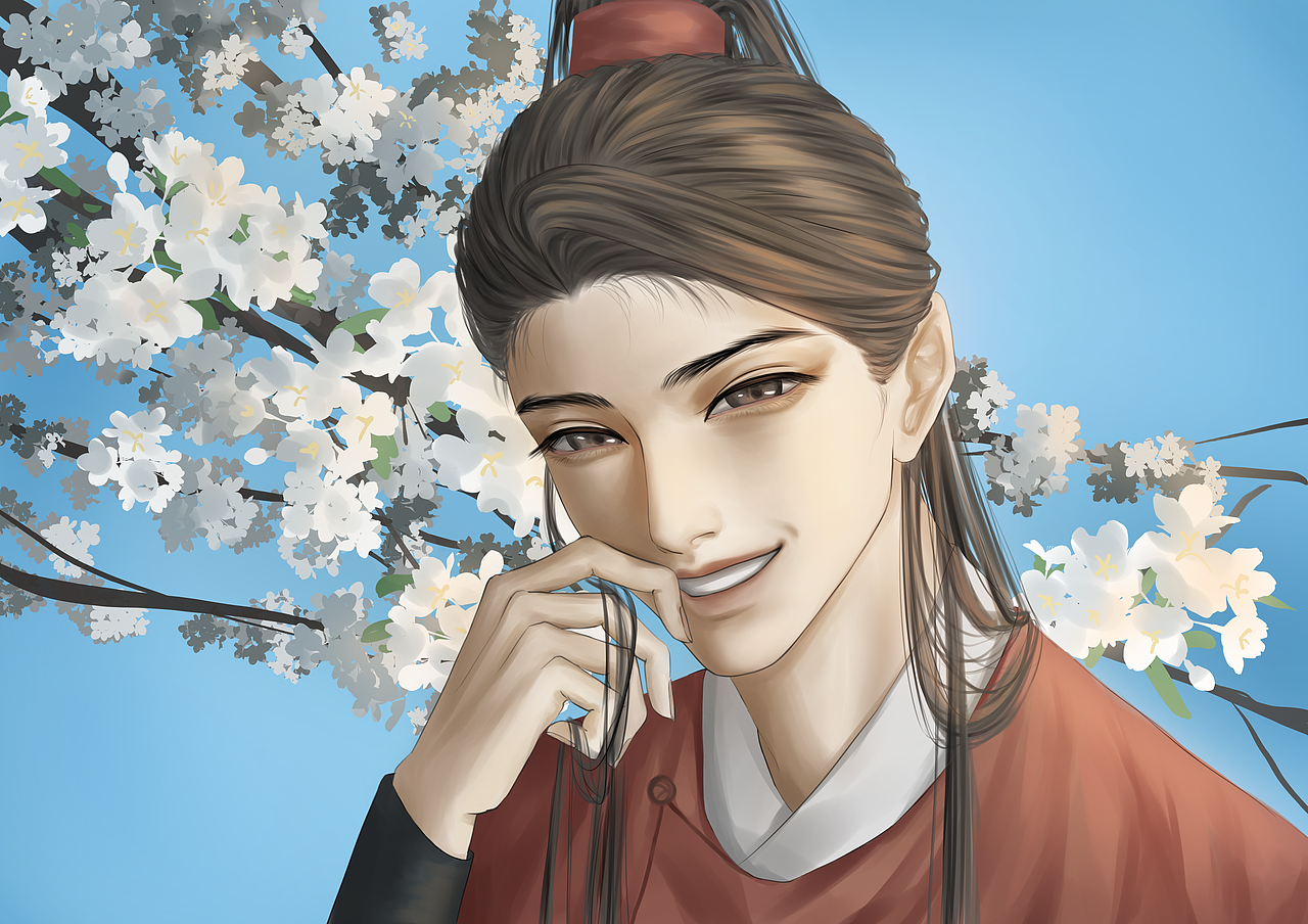 浅笑盈盈（图ZNDA1Njg4NTQw） - 艺术插画 - 站酷设计师wux洛庭原创素材 - 站酷ZCOOL