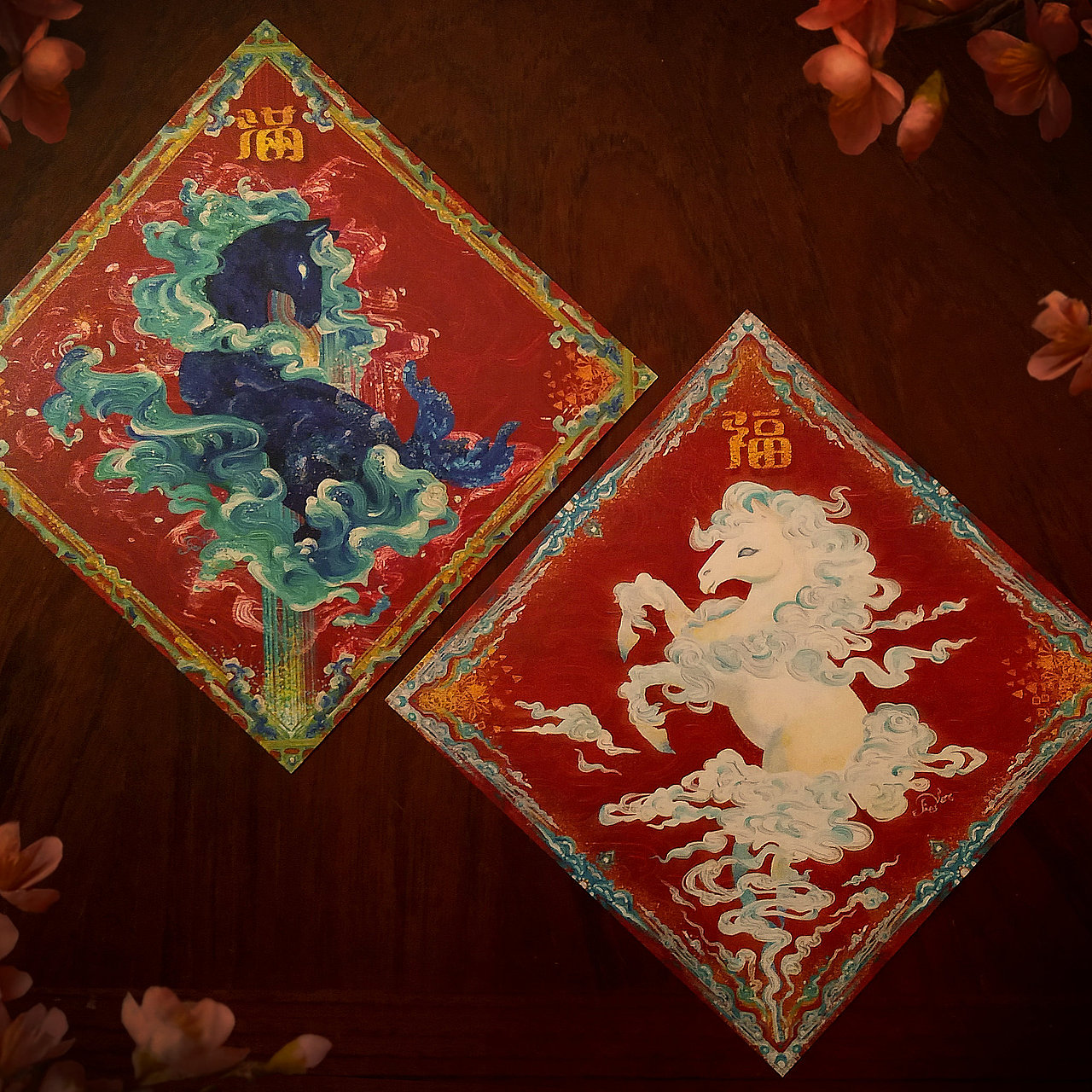 水火既濟 · 滿福迎春（图ZNDA1Njk2NTYw） - 艺术插画 - 站酷设计师羯梵原创素材 - 站酷ZCOOL