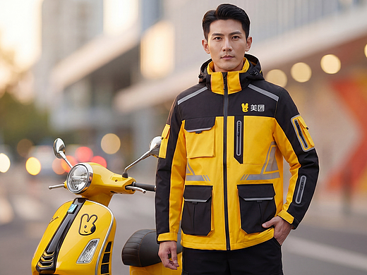 简约修身 | 美团黄衣服系列骑手服
