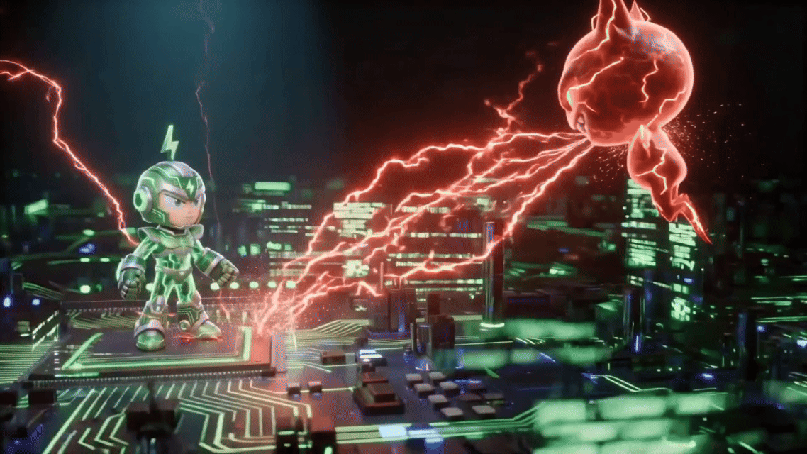 绿联智护防线：电魔的雨夜终结（图ZNDA1NzAwNjQ4） - AI作品 - 站酷设计师_益达原创素材 - 站酷ZCOOL