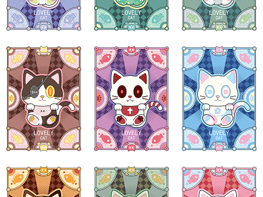 简单的猫咪卡牌