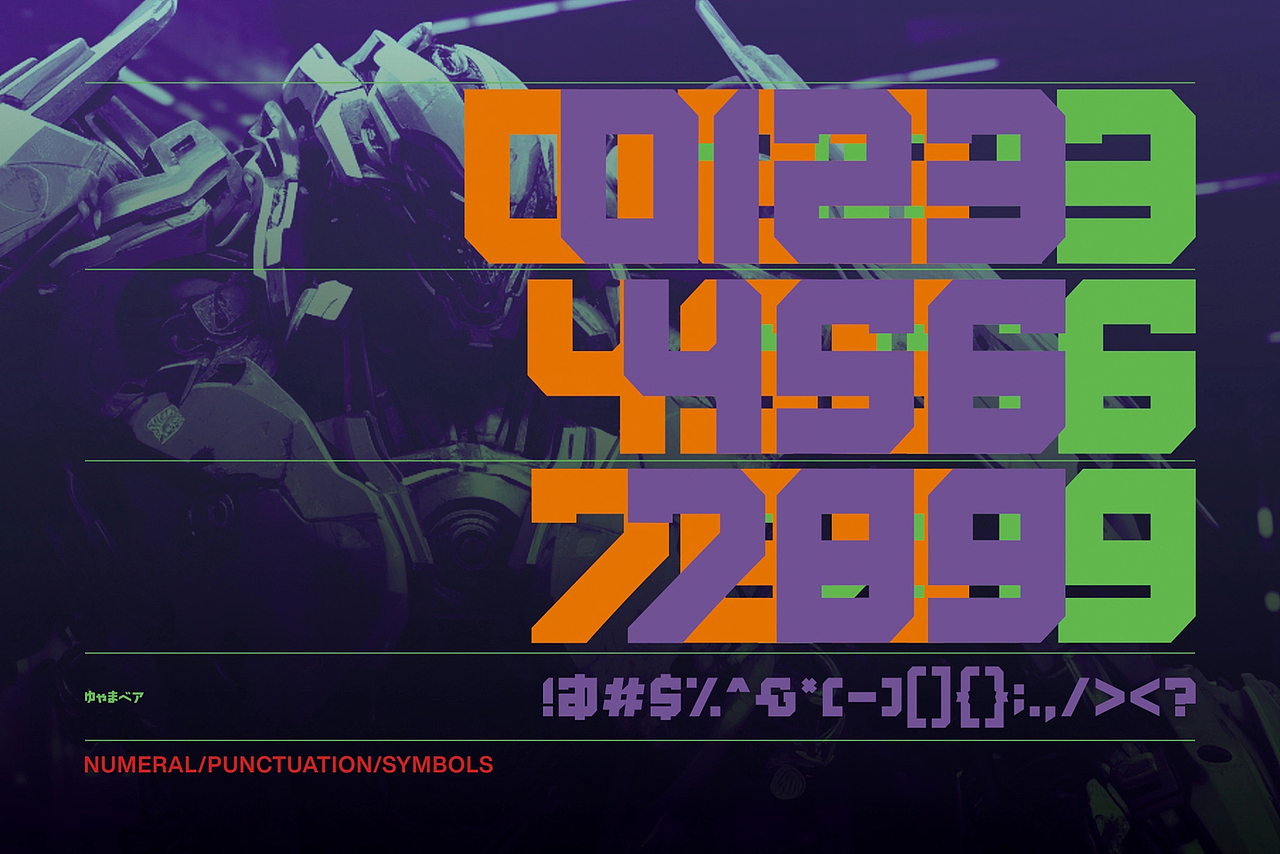 未来主义赛博朋克机能科技品牌海报封面标题英文字体（图ZNDA1NzA1MDY0） - 字体/字形 - 站酷设计师最西文集原创素材 - 站酷ZCOOL