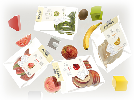 UmeDesign新作｜Pure璞儿儿童天然果食系列包装设计