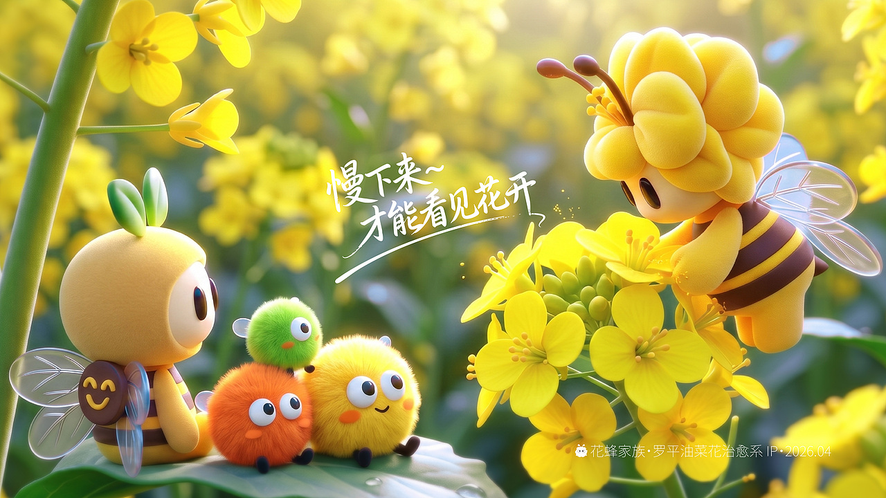 花蜂家族 | 罗平油菜花治愈系文旅 IP 全案设计（图ZNDA1NzA3NDYw） - IP形象 - 站酷设计师墨方InkCube原创素材 - 站酷ZCOOL