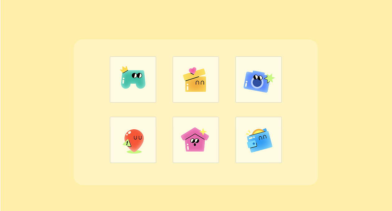 Figma图标设计——线性，面性，毛玻璃，轻拟物，2.5d（图ZNDA1NzA4NDI0） - 图标 - 站酷设计师鱼不饱原创素材 - 站酷ZCOOL