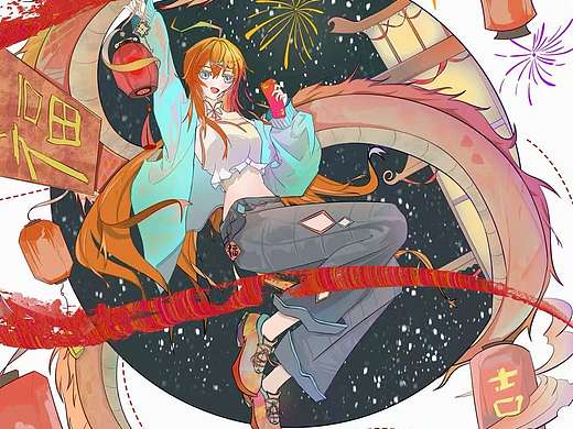 原创小说《幻域逆流》女主：晴夏（贺年图）