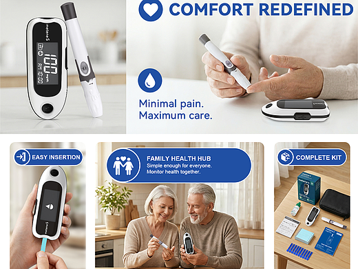 亚马逊电商作品-血糖仪A+（个人主页-ZNzM0Nzc4OTI=） - 其他平面 - 站酷设计师一条大肥鱼呀原创素材 - 站酷ZCOOL