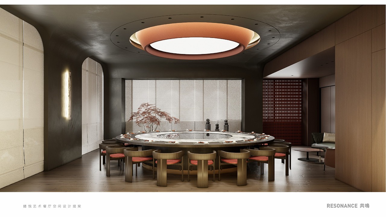 饍悦艺术餐厅空间设计｜共鸣设计（图ZNDA1NzMwMDQw） - 酒店餐饮设计 - 站酷设计师RESONANCE共鸣原创素材 - 站酷ZCOOL