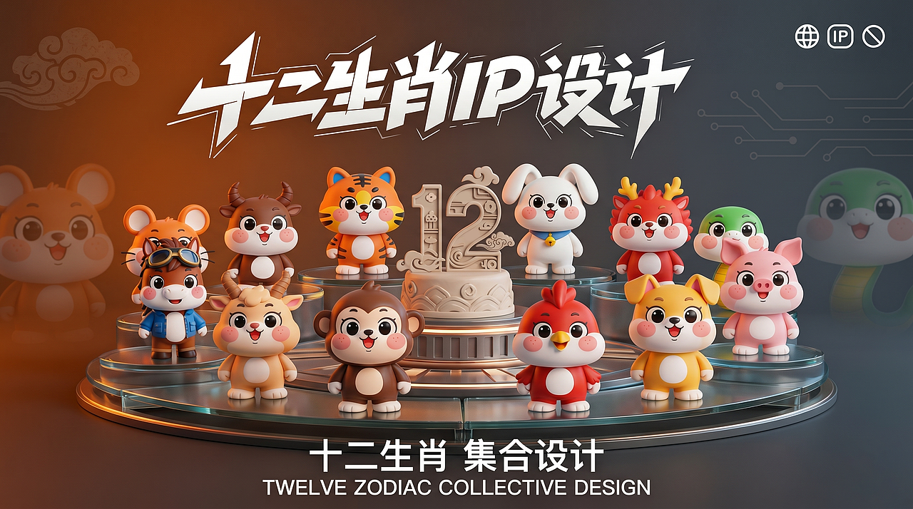 十二生肖・萌趣潮玩IP家族(图ZNDA1NzMyNDky) - IP形象 - 站酷设计师边缘糖果化原创素材 - 站酷ZCOOL
