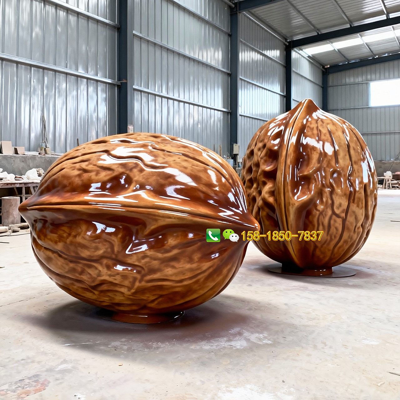 巨型仿真玻璃钢核桃道具雕塑摆件户外玻璃纤维植物模型（图ZNDA1NzMzNTky） - 工艺品设计 - 站酷设计师通盛雕塑工厂原创素材 - 站酷ZCOOL