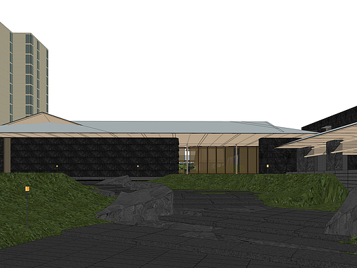 天青岳宋韵示范区景观SU模型下载