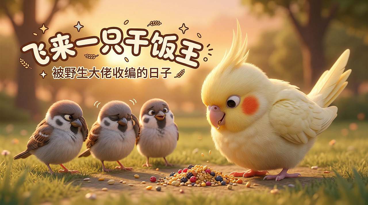 《飞来一只干饭王》​猛男必看的治愈系动画（图ZNDA1NzQ5NjYw） - 短片 - 站酷设计师虾饺o原创素材 - 站酷ZCOOL