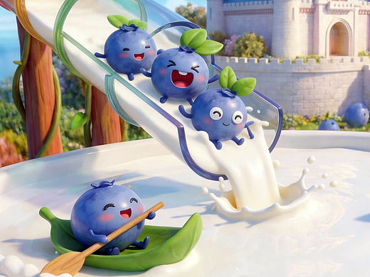 一口整颗蓝莓，快乐直接拉满！