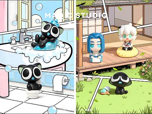 罗小黑萌粒漫画版风格——潮玩盲盒摄影