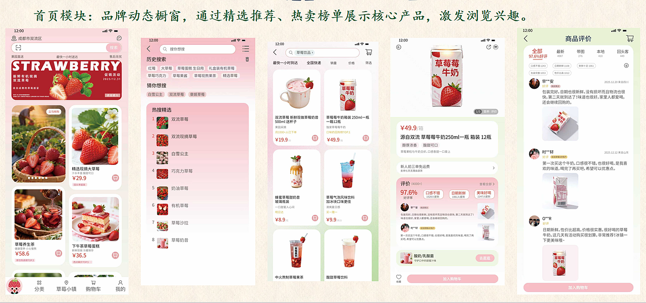 《双流草莓》品牌形象设计（图ZNDA1NzY0MjA0） - 品牌 - 站酷设计师Z610600336原创素材 - 站酷ZCOOL