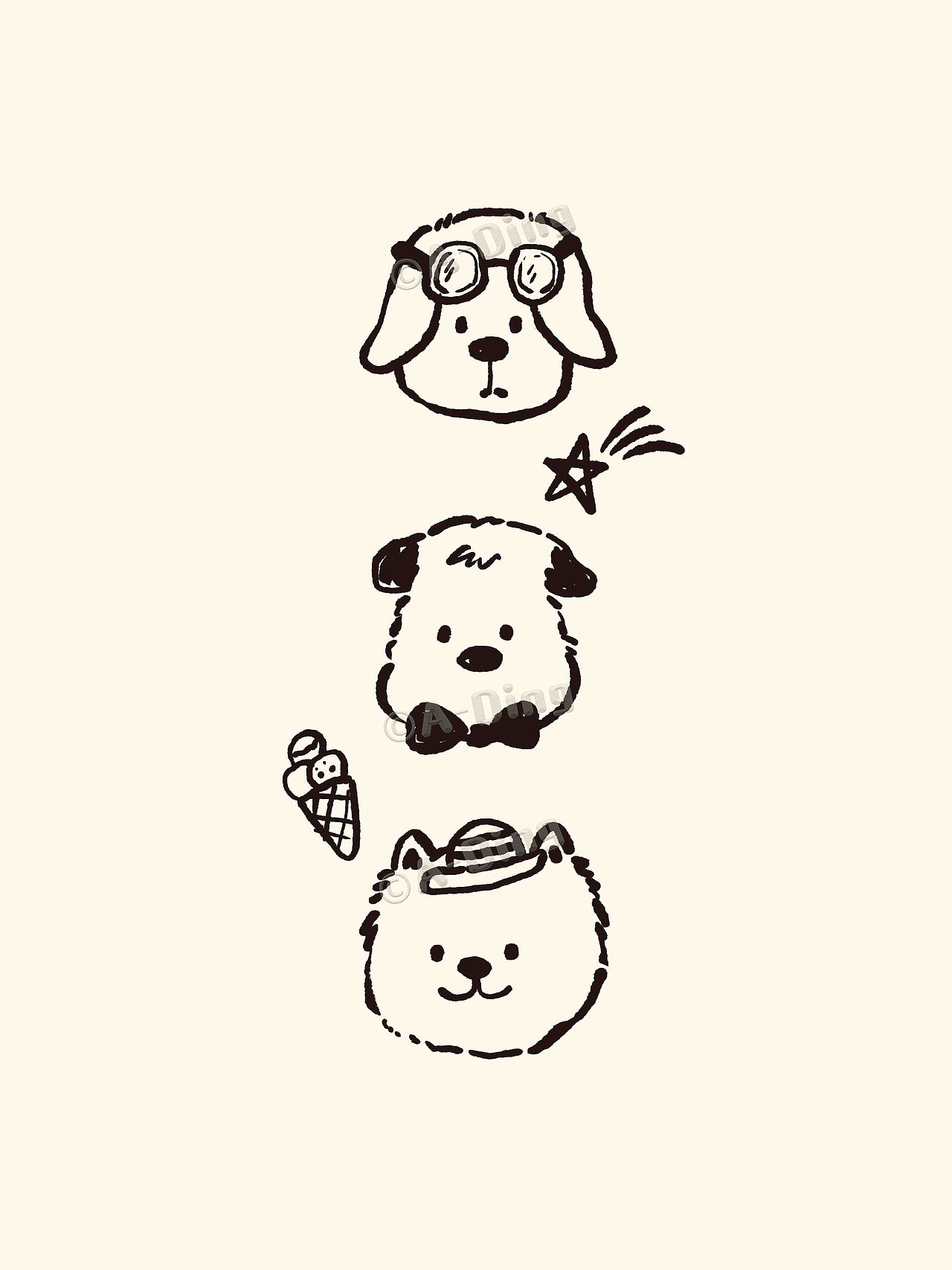 汪汪大爪（图ZNDA1NzY0MzMy） - 商业插画 - 站酷设计师绿瓷叮叮原创素材 - 站酷ZCOOL