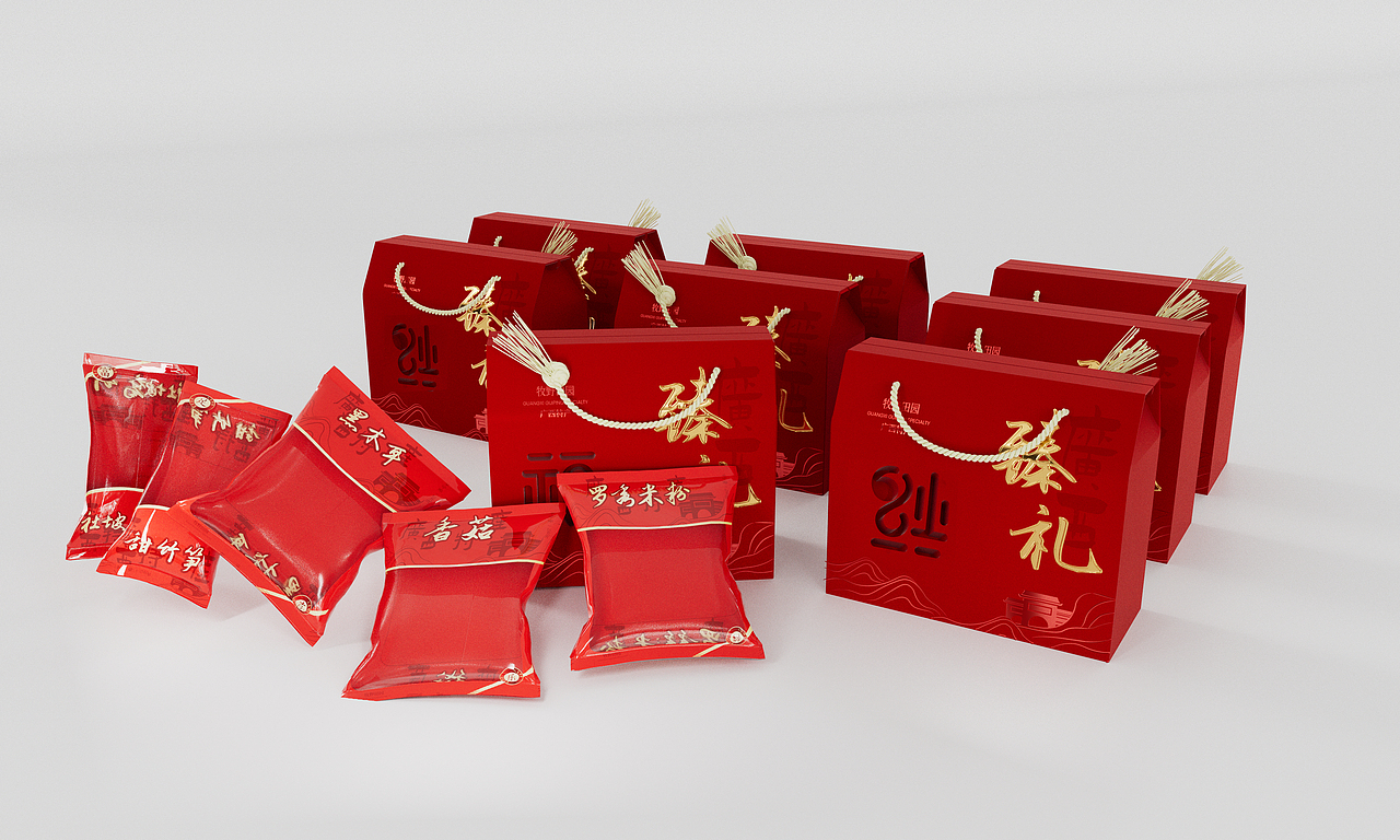 团圆臻礼外盒袋装包装设计（图ZNDA1NzY0Nzky） - 包装 - 站酷设计师深圳在腾包装设计原创素材 - 站酷ZCOOL