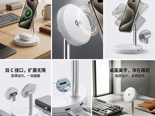 二合一无线充-支架款