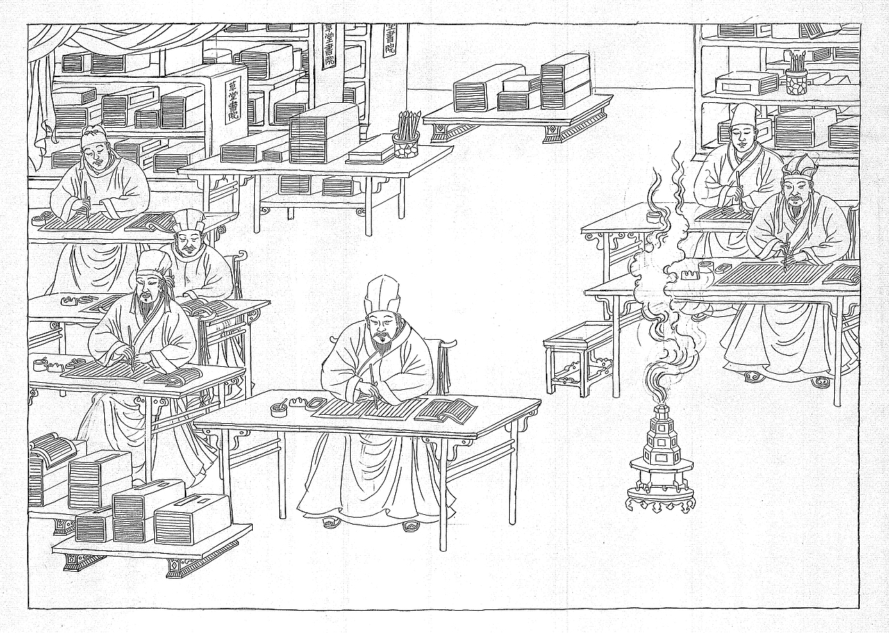 杜甫草堂书院壁画设计稿（图ZNDA1Nzc3MjA4） - 商业插画 - 站酷设计师洛阳的老杨原创素材 - 站酷ZCOOL